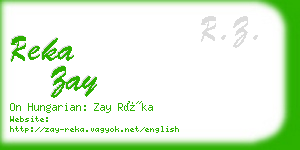 reka zay business card